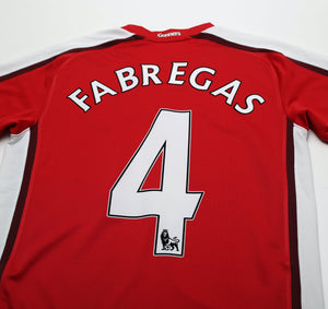 2008/10 FABREGAS #4 Arsenal Vintage Nike Home Football Shirt (YXL)