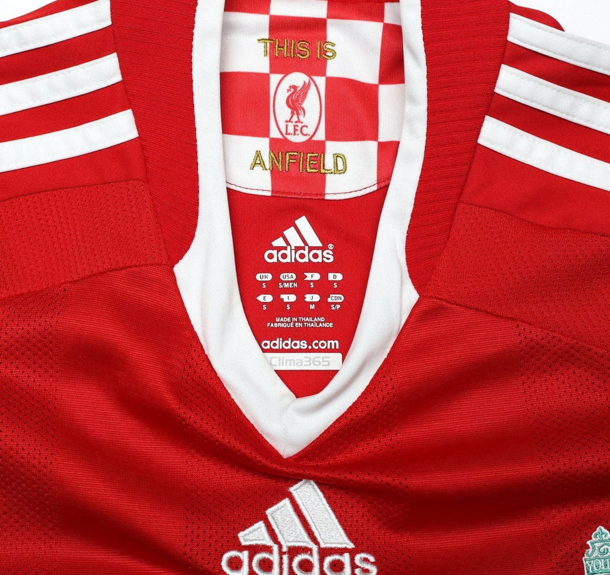 2008/10 GERRARD #8 Liverpool Vintage adidas Home Football Shirt (S)