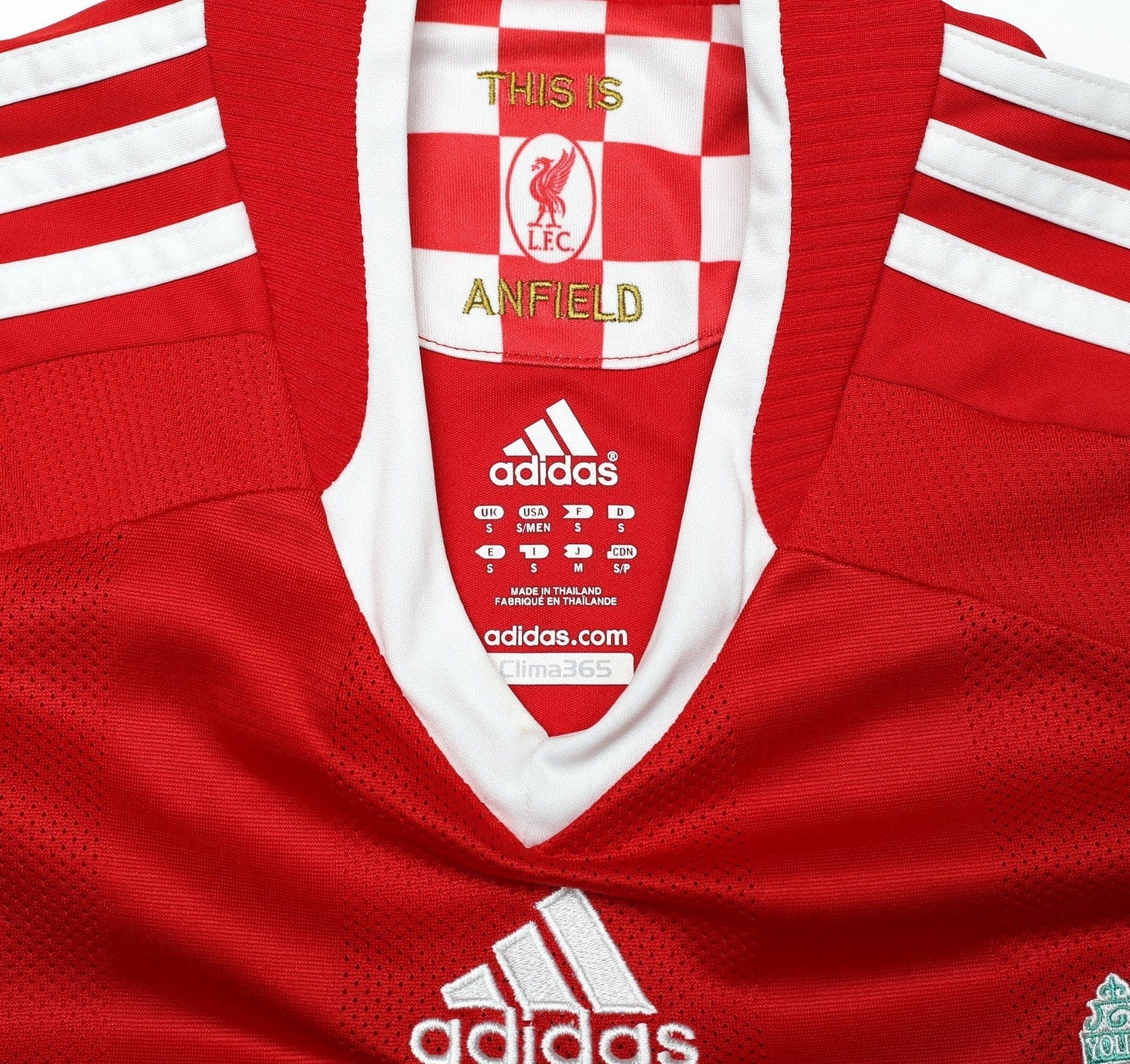 2008/10 GERRARD #8 Liverpool Vintage adidas Home Football Shirt (S)