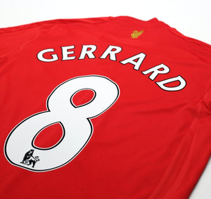 2008/10 GERRARD #8 Liverpool Vintage adidas Home Football Shirt (S)