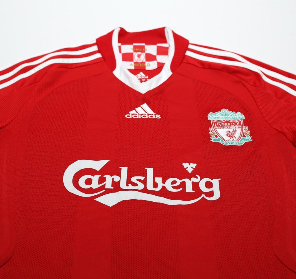 2008/10 GERRARD #8 Liverpool Vintage adidas Home Football Shirt (S)