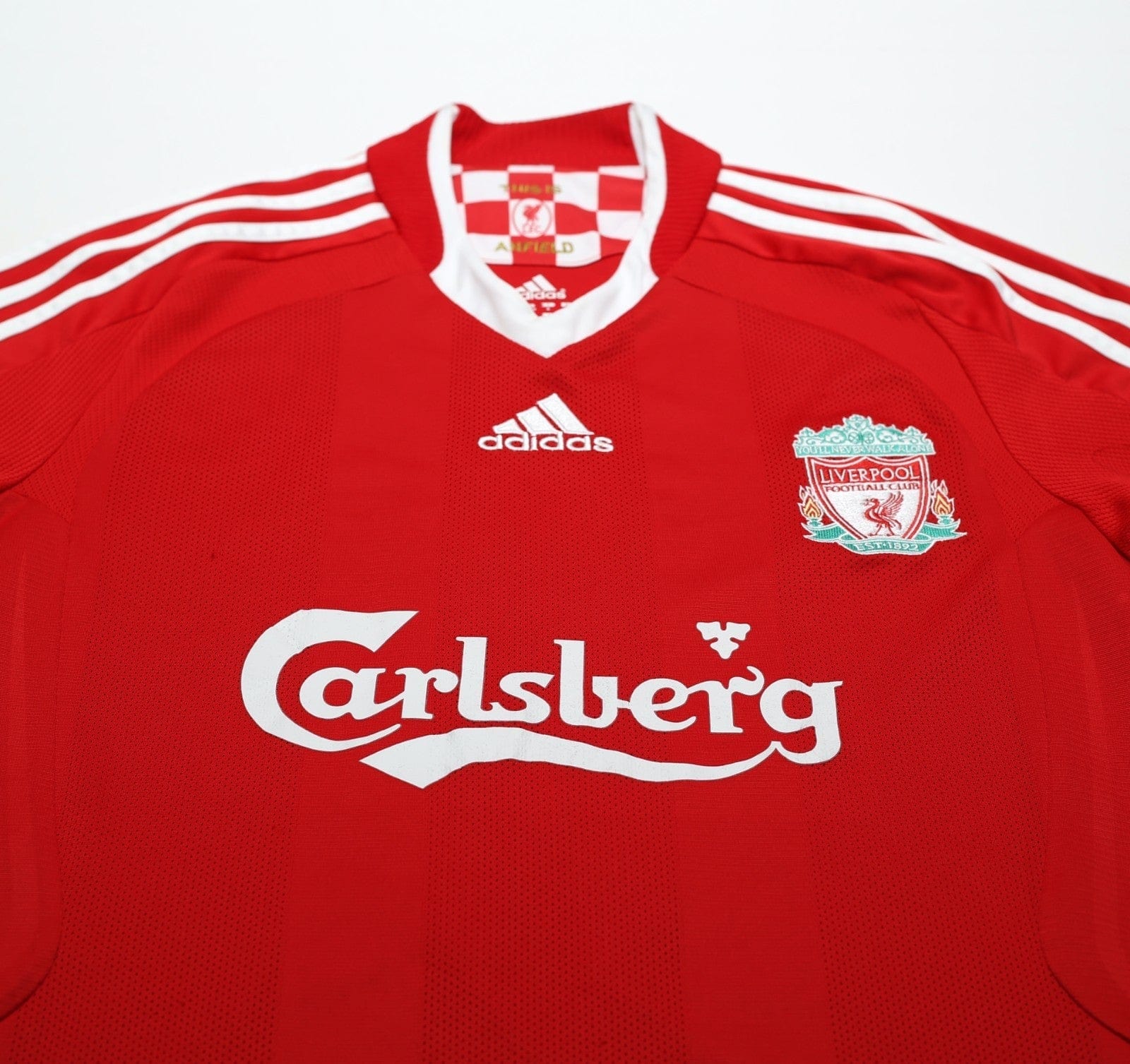 2008/10 GERRARD #8 Liverpool Vintage adidas Home Football Shirt (S)