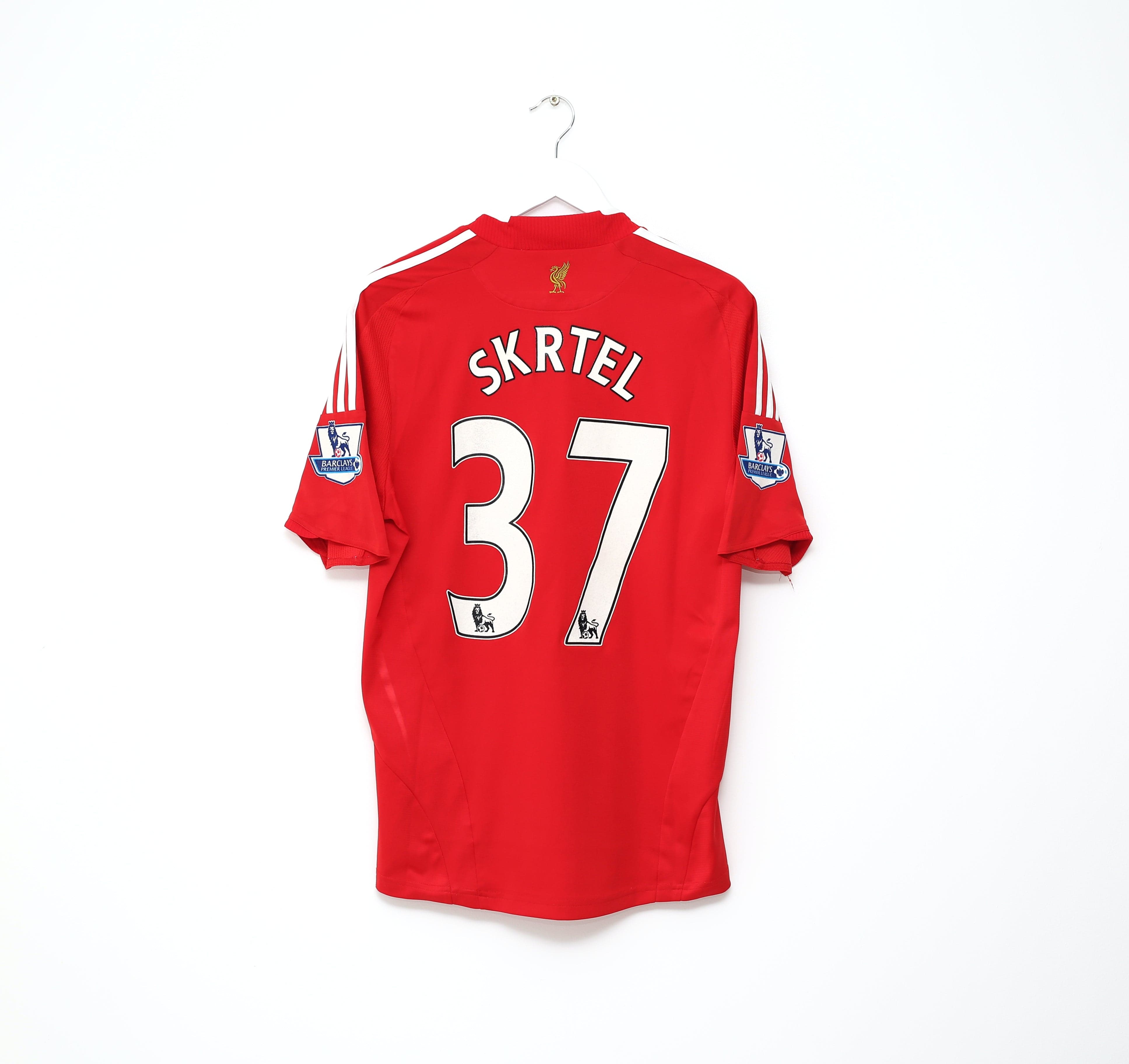 2008/10 SKRTEL #37 Liverpool Vintage adidas Home Football Shirt (M) FULL KIT