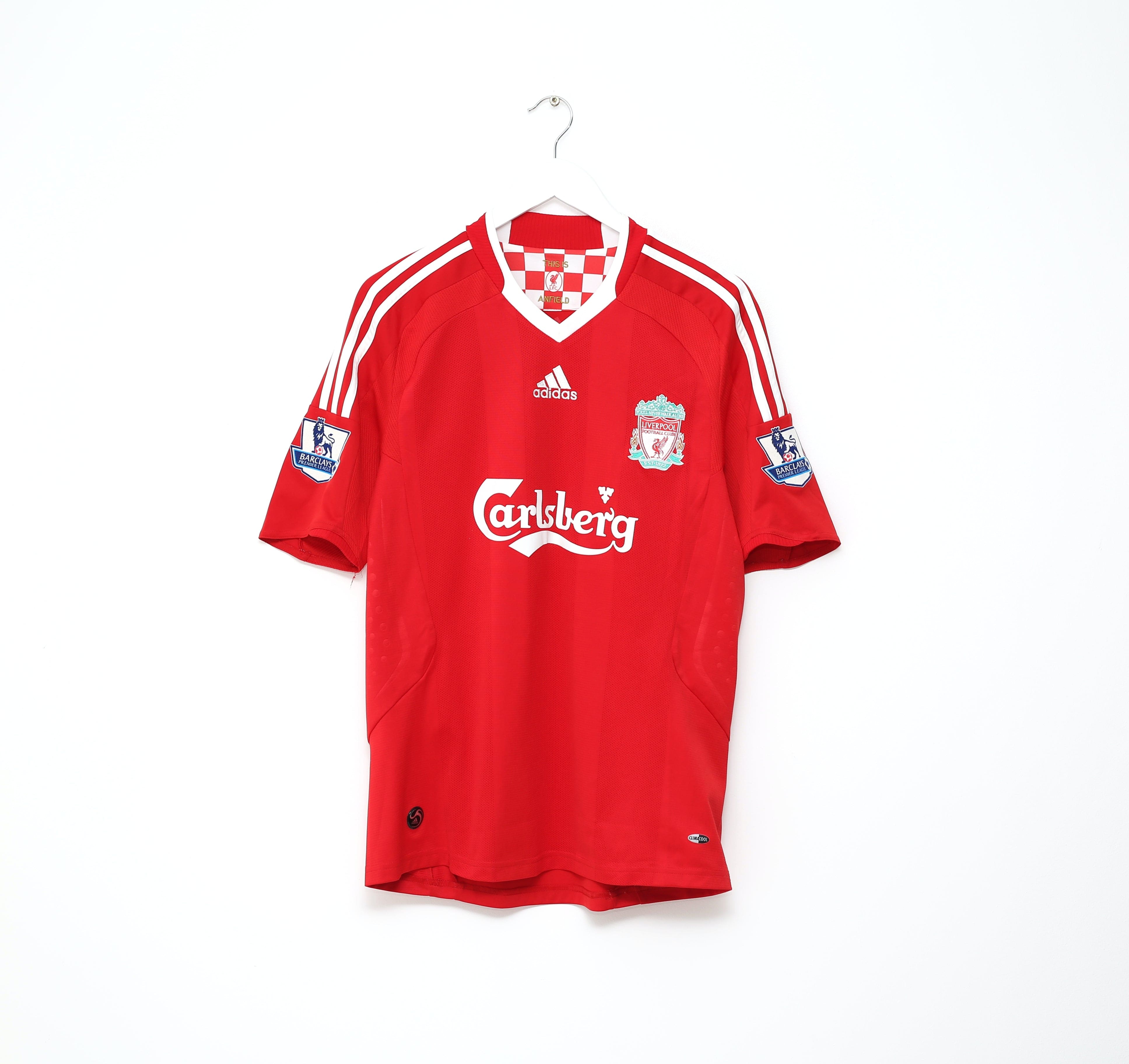 2008/10 SKRTEL #37 Liverpool Vintage adidas Home Football Shirt (M) FULL KIT