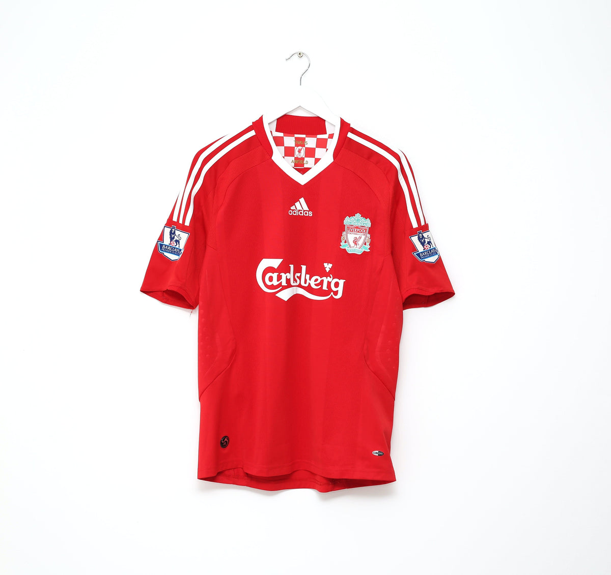 2008/10 SKRTEL #37 Liverpool Vintage adidas Home Football Shirt (M) FULL KIT