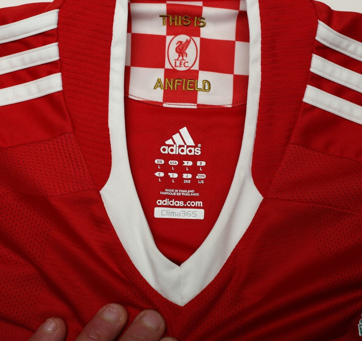 2008/10 TORRES #9 Liverpool Vintage adidas Home Football Shirt (L)