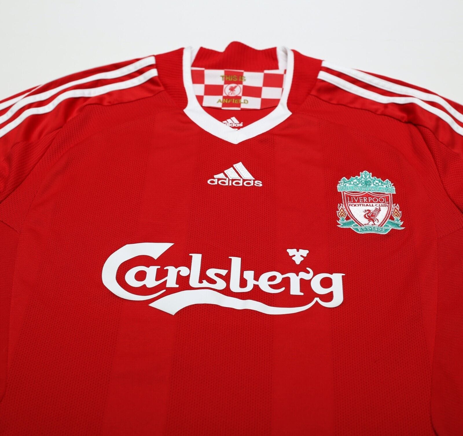 2008/10 TORRES #9 Liverpool Vintage adidas Home Football Shirt (L)