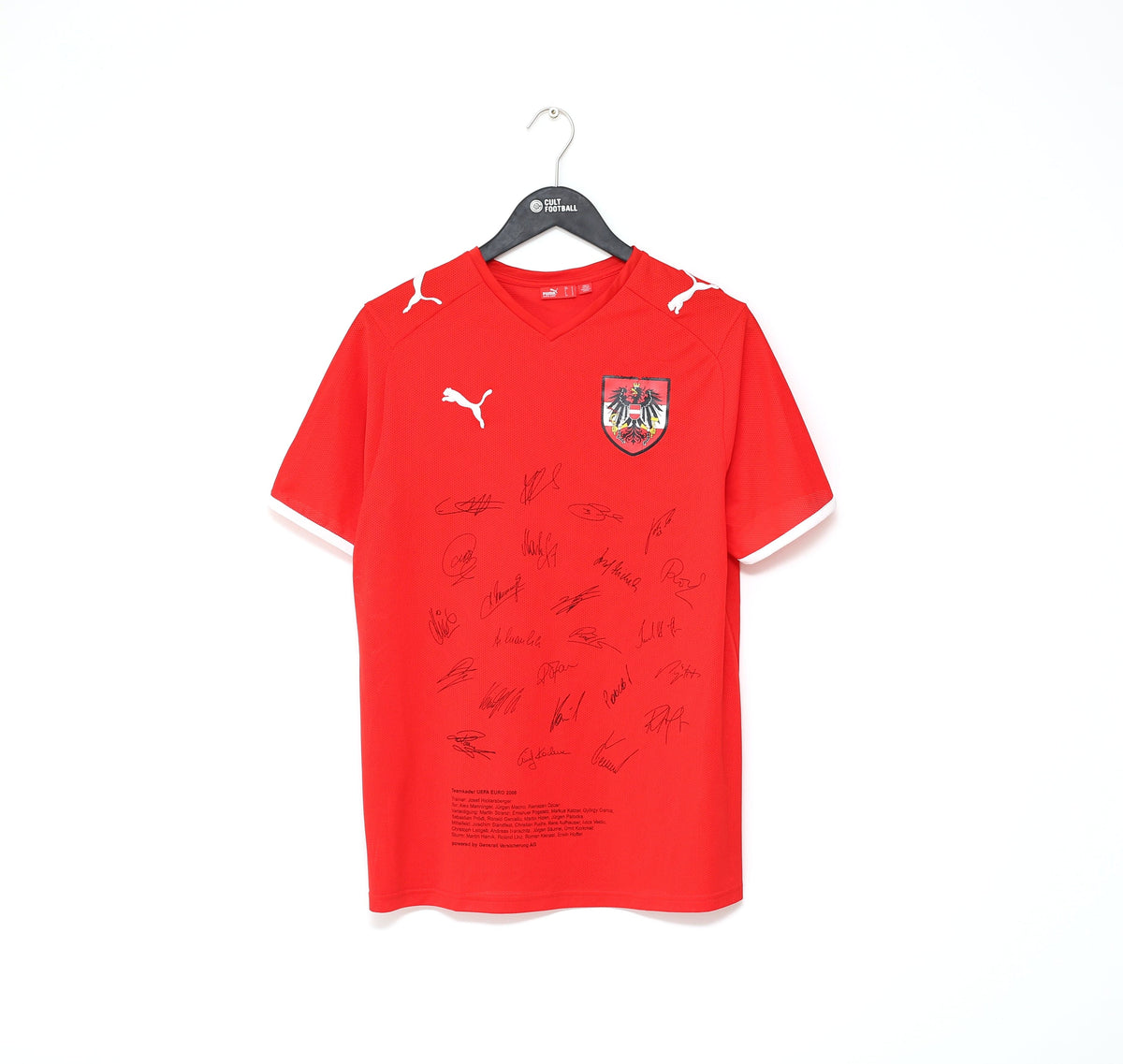 2008 AUSTRIA Vintage PUMA Home Football Shirt (S) Euro 2008 SIGNED