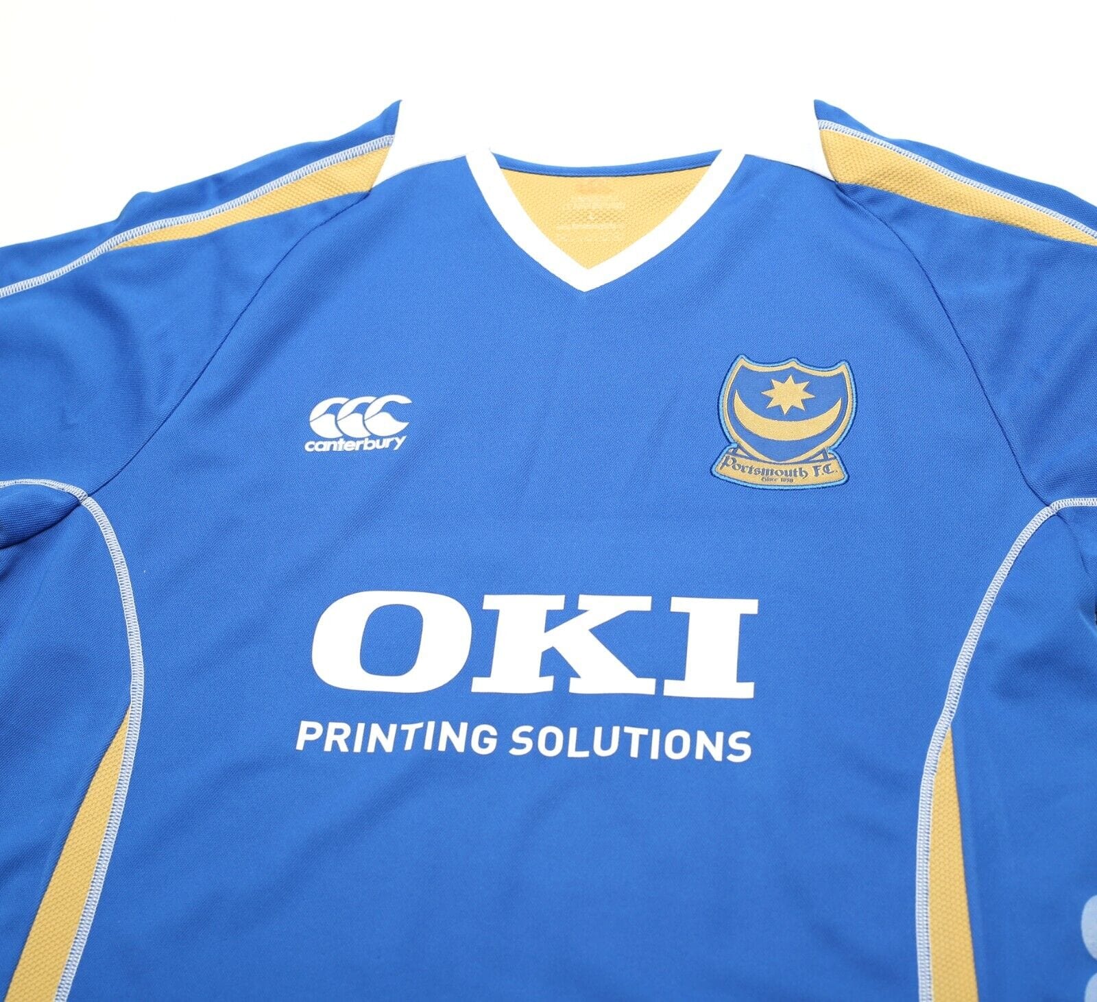 2008 KANU #27 Portsmouth Vintage Canterbury Home Football Shirt (L) FA CUP