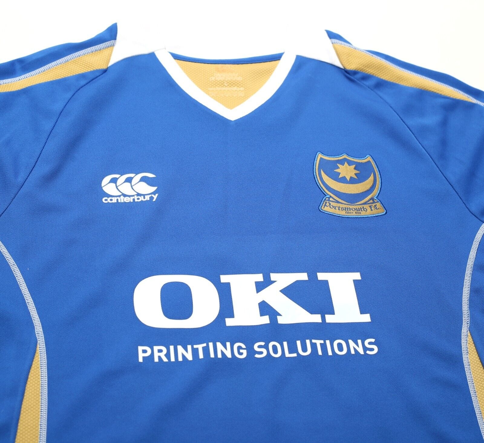 2008 KANU #27 Portsmouth Vintage Canterbury Home Football Shirt (L) FA CUP