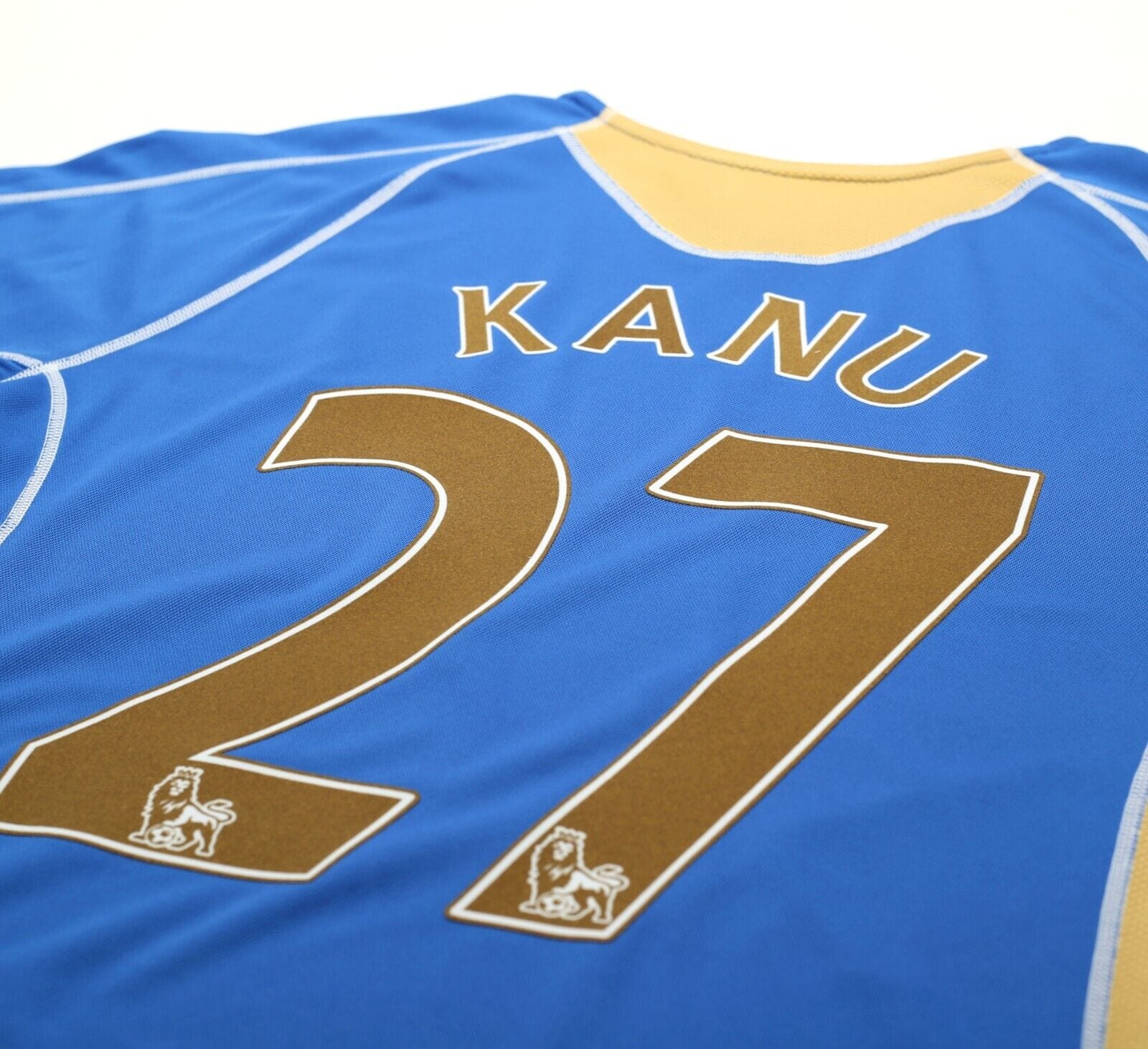 2008 KANU #27 Portsmouth Vintage Canterbury Home Football Shirt (L) FA CUP