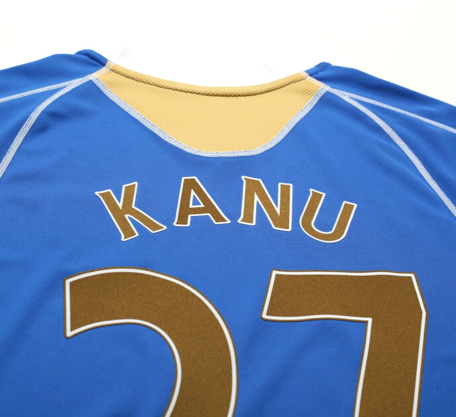 2008 KANU #27 Portsmouth Vintage Canterbury Home Football Shirt (L) FA CUP