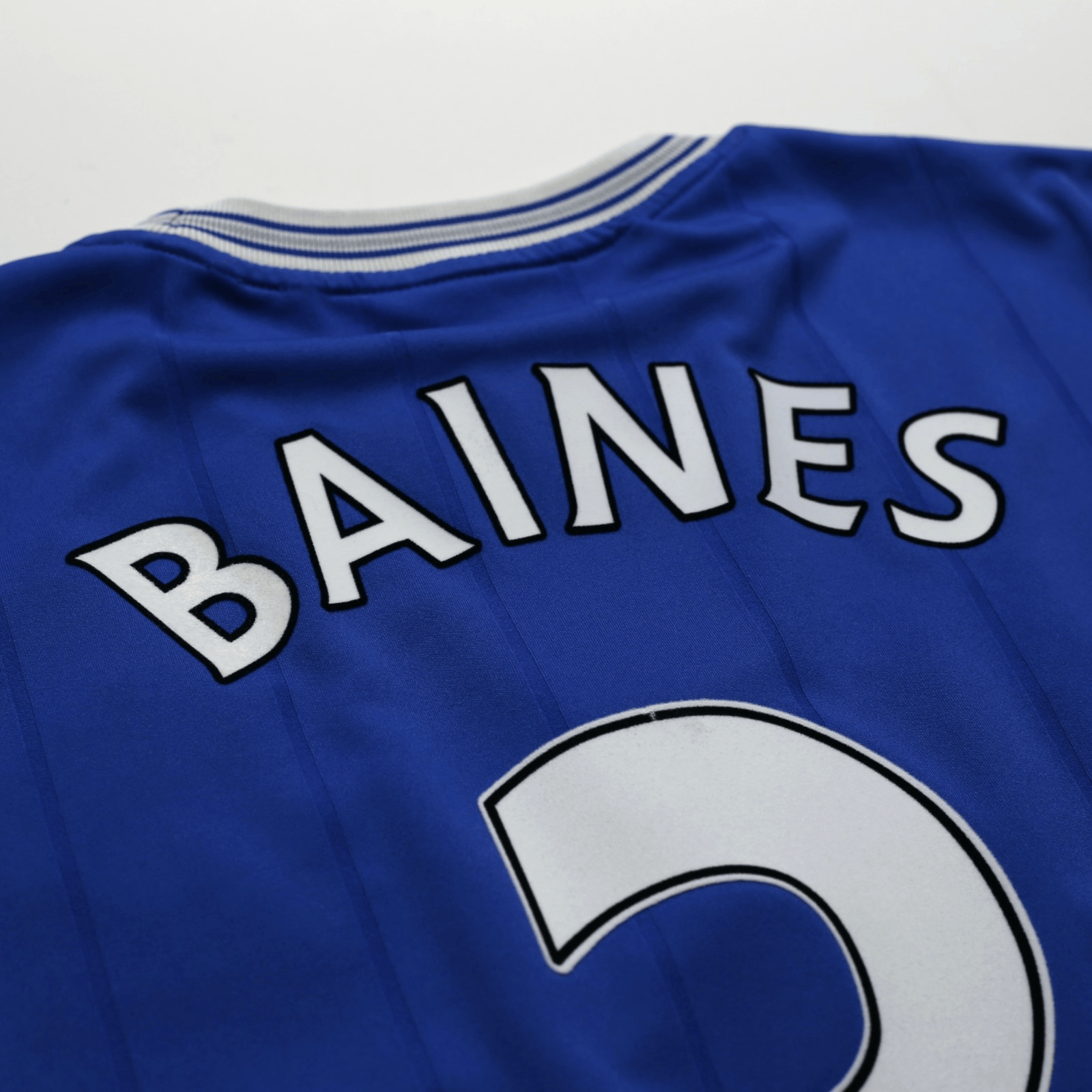 2009/10 Baines #3 Everton Vintage le coq sportif Home Football Shirt (M)