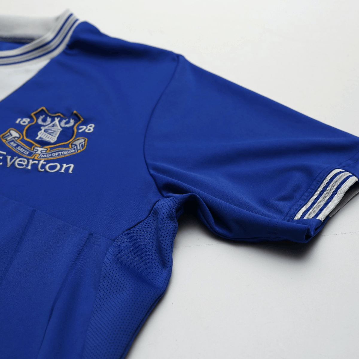 2009/10 Baines #3 Everton Vintage le coq sportif Home Football Shirt (M)