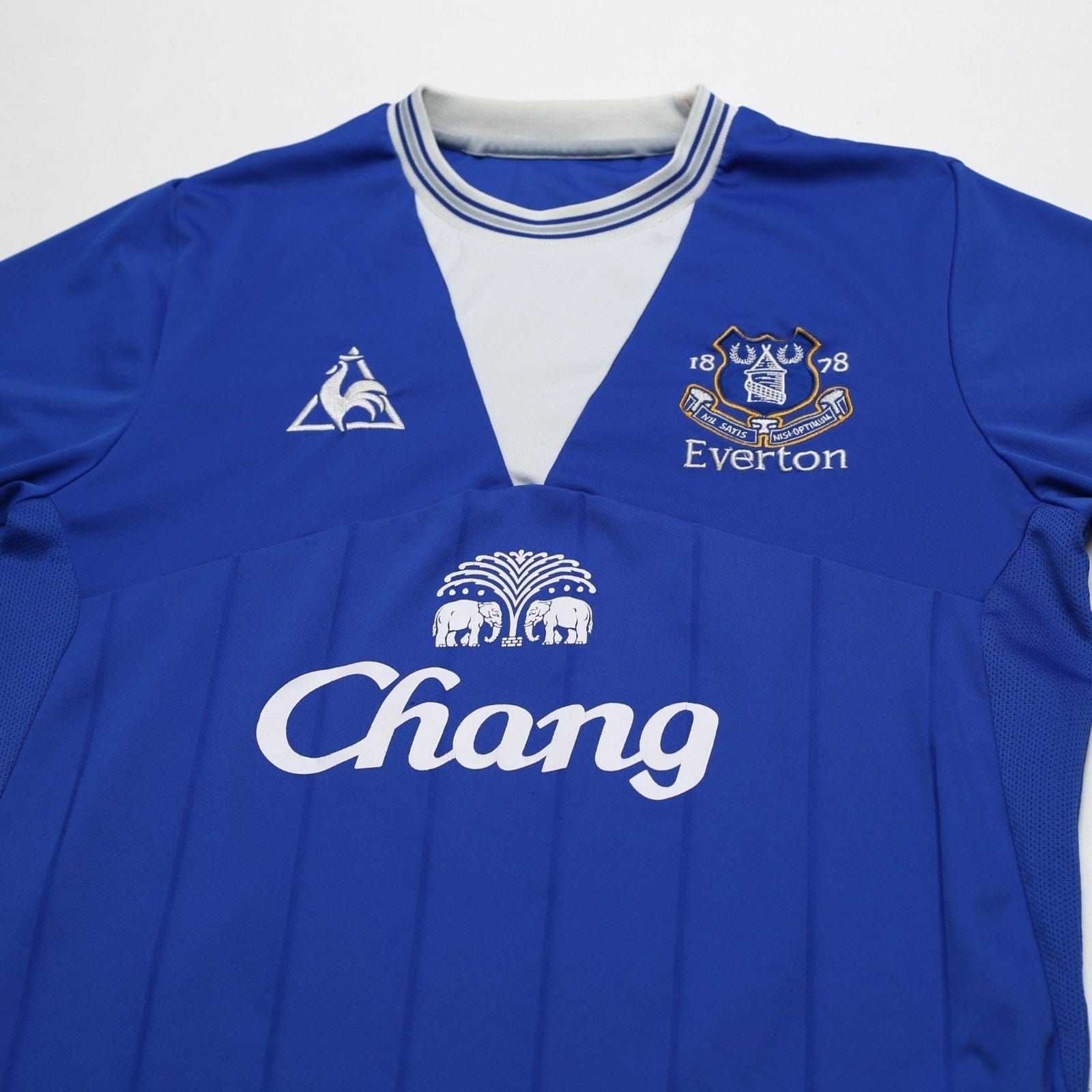 2009/10 Baines #3 Everton Vintage le coq sportif Home Football Shirt (M)