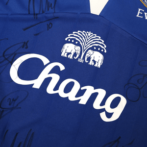 2009/10 Baines #3 Everton Vintage le coq sportif LS Football Shirt (L) Signed