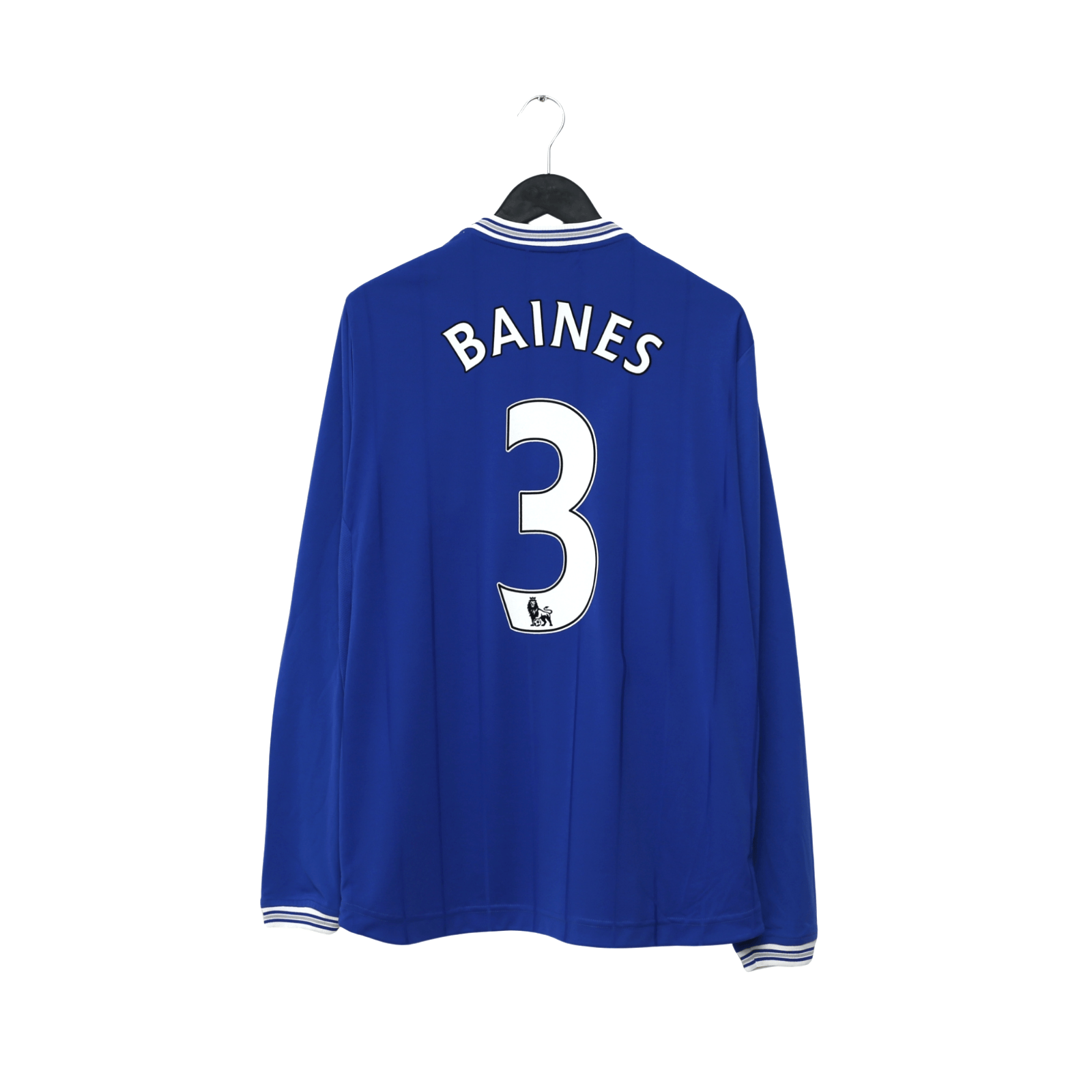 2009/10 Baines #3 Everton Vintage le coq sportif LS Football Shirt (L) Signed
