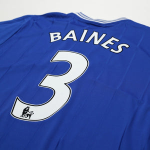 2009/10 Baines #3 Everton Vintage le coq sportif LS Football Shirt (L) Signed