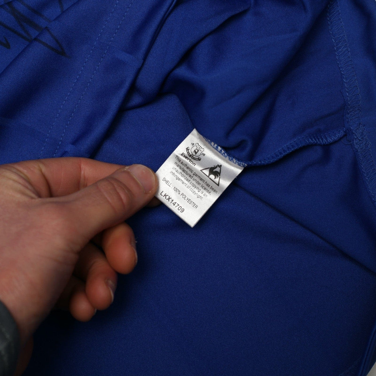 2009/10 Baines #3 Everton Vintage le coq sportif LS Football Shirt (L) Signed