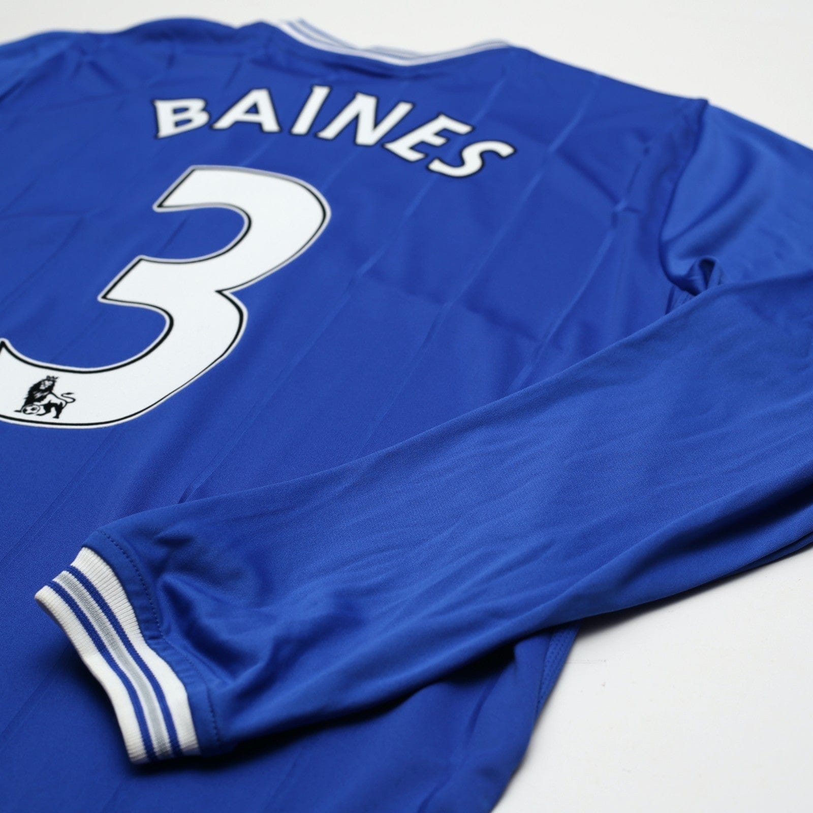 2009/10 Baines #3 Everton Vintage le coq sportif LS Football Shirt (L) Signed