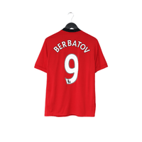 2009/10 BERBATOV #9 Manchester United Vintage Nike Home Football Shirt (M)