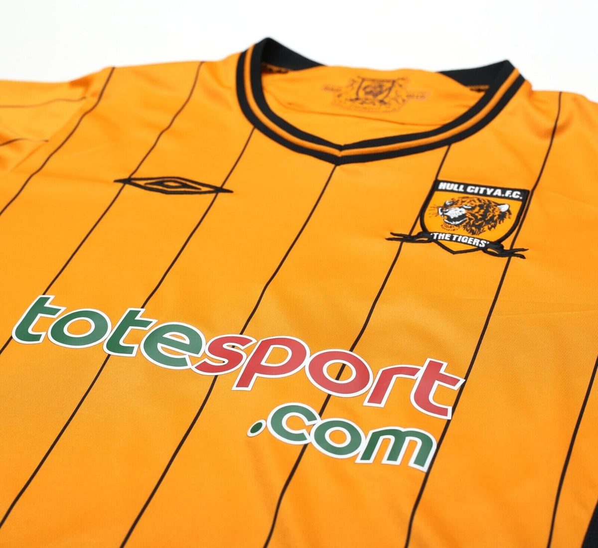 2009/10 BULLARD #21 Hull City Vintage Umbro Home Football Shirt (M)