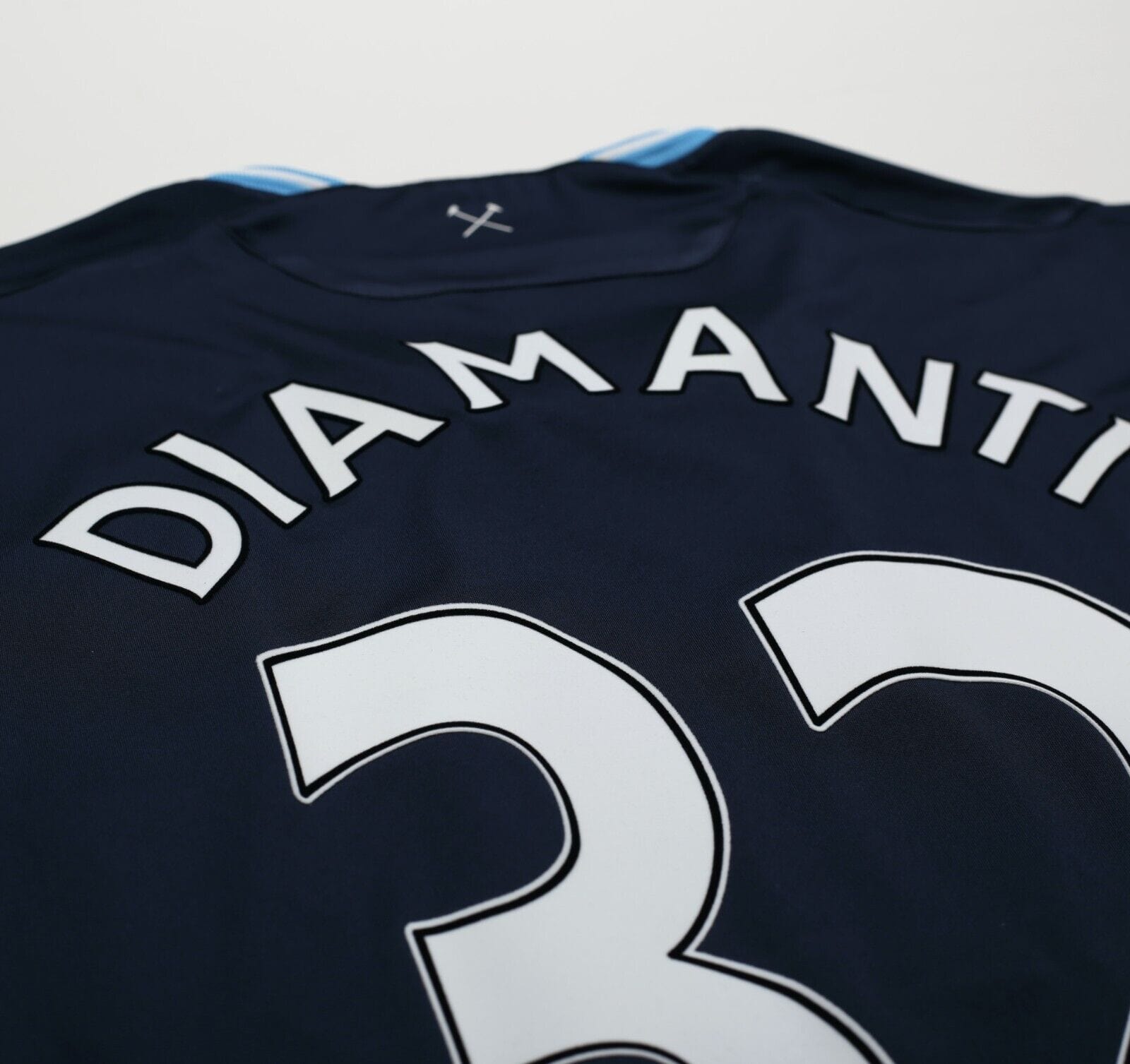 2009/10 DIAMANTI #32 West Ham Vintage Umbro Away Football Shirt (XL)