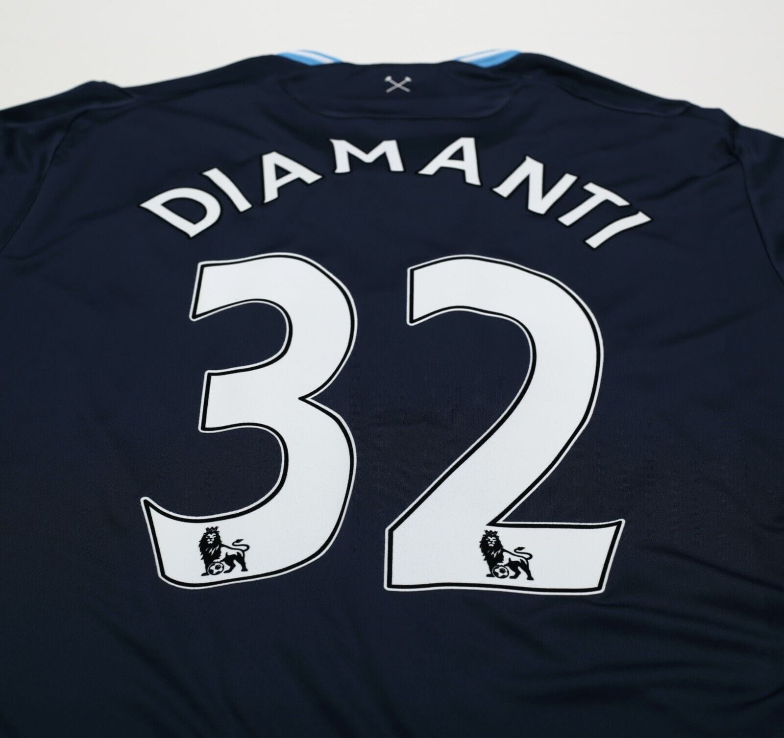 2009/10 DIAMANTI #32 West Ham Vintage Umbro Away Football Shirt (XL)