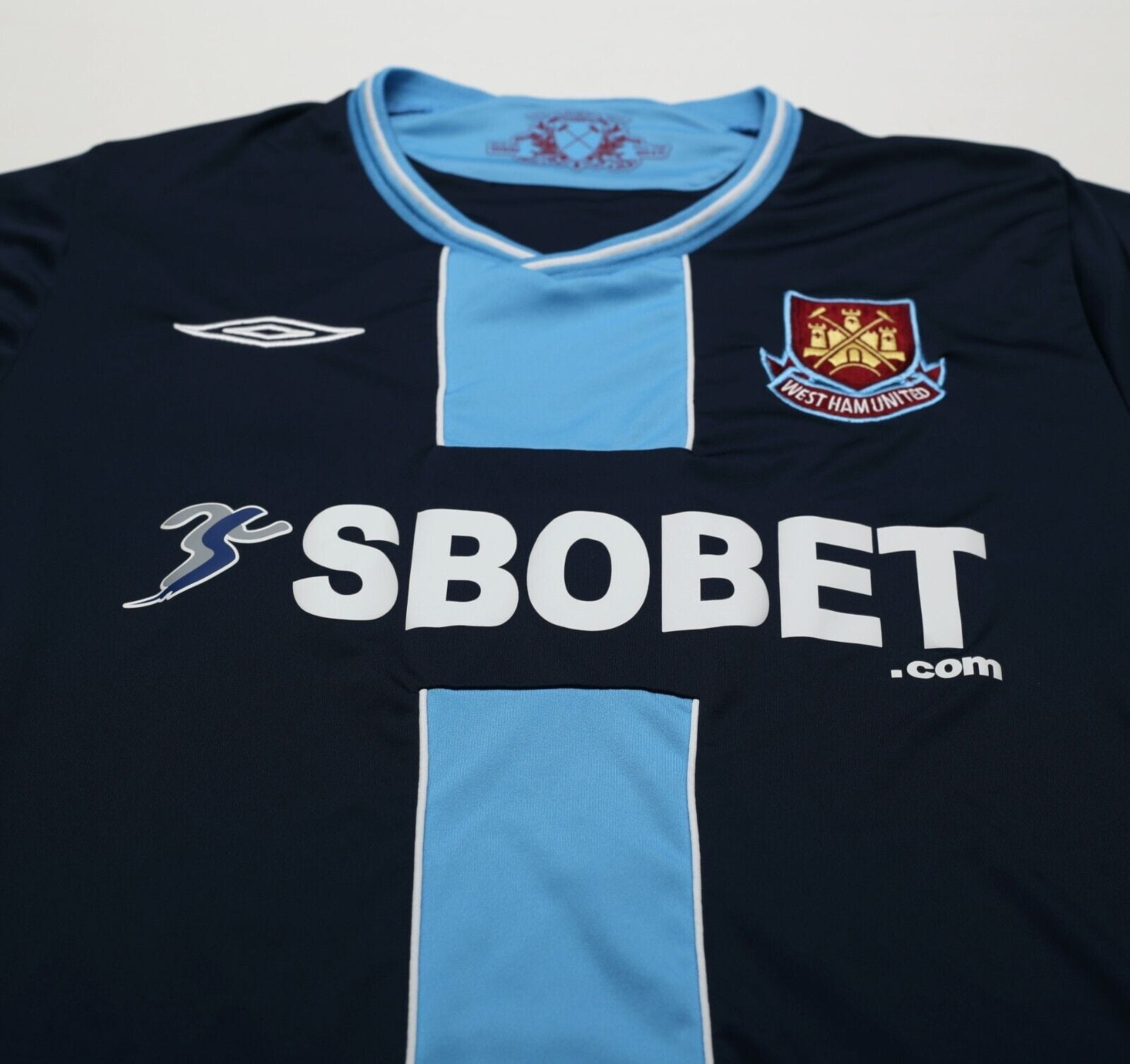 2009/10 DIAMANTI #32 West Ham Vintage Umbro Away Football Shirt (XL)