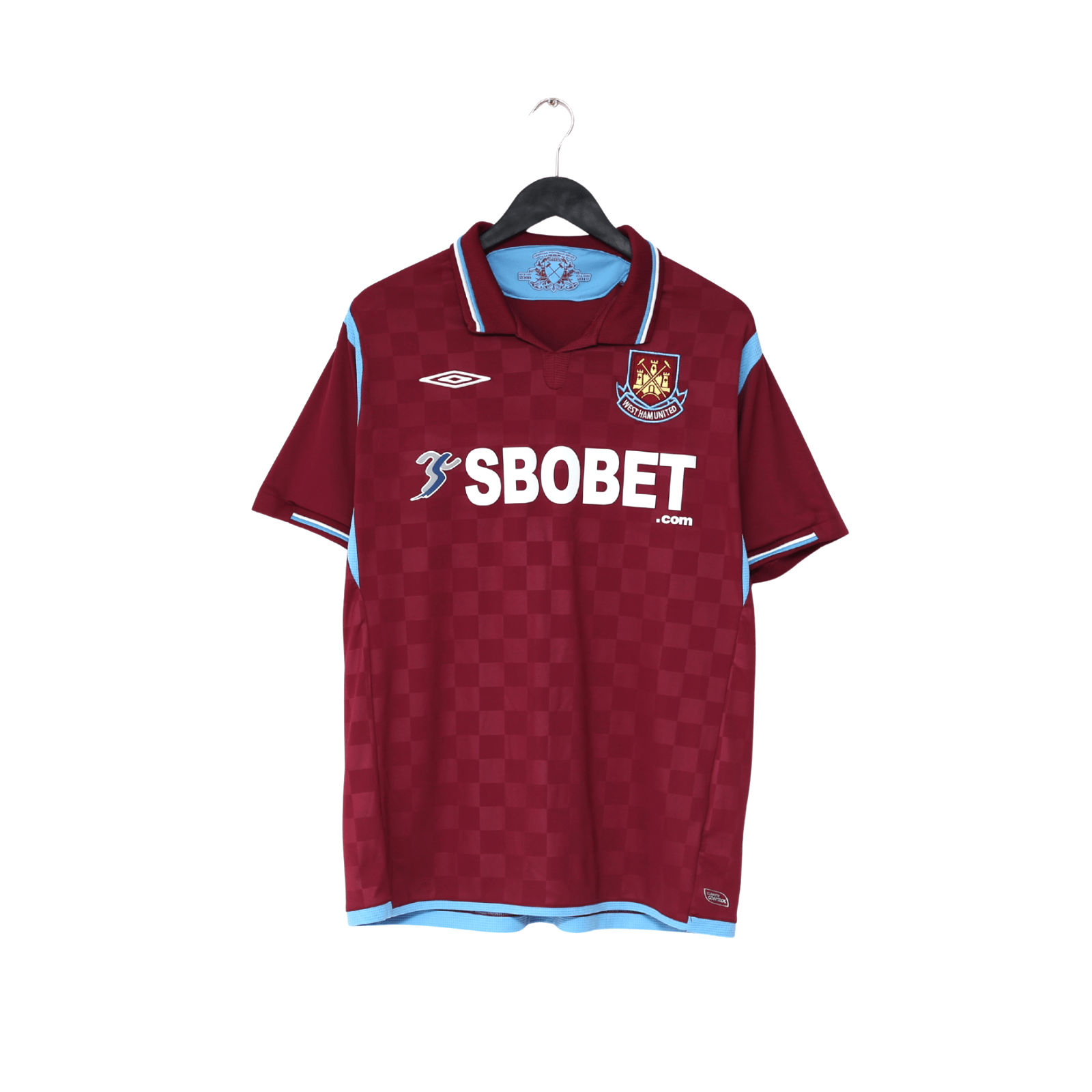 2009/10 DIAMANTI #32 West Ham Vintage Umbro Home Football Shirt (L)