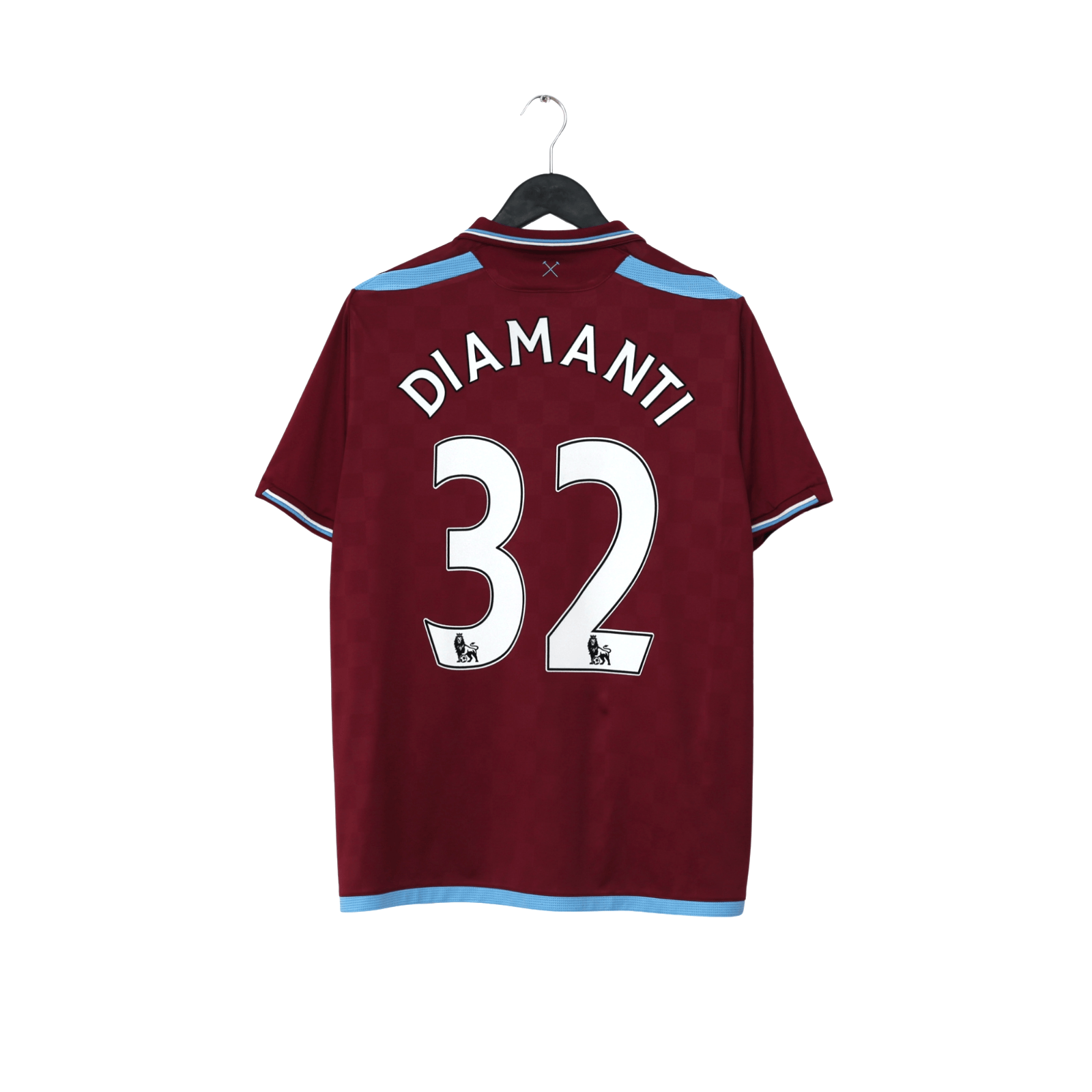 2009/10 Diamanti #32 West Ham Vintage Umbro Home Football Shirt (L)