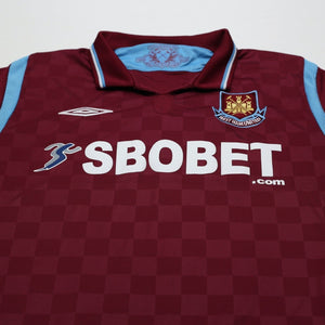 2009/10 Diamanti #32 West Ham Vintage Umbro Home Football Shirt (L)