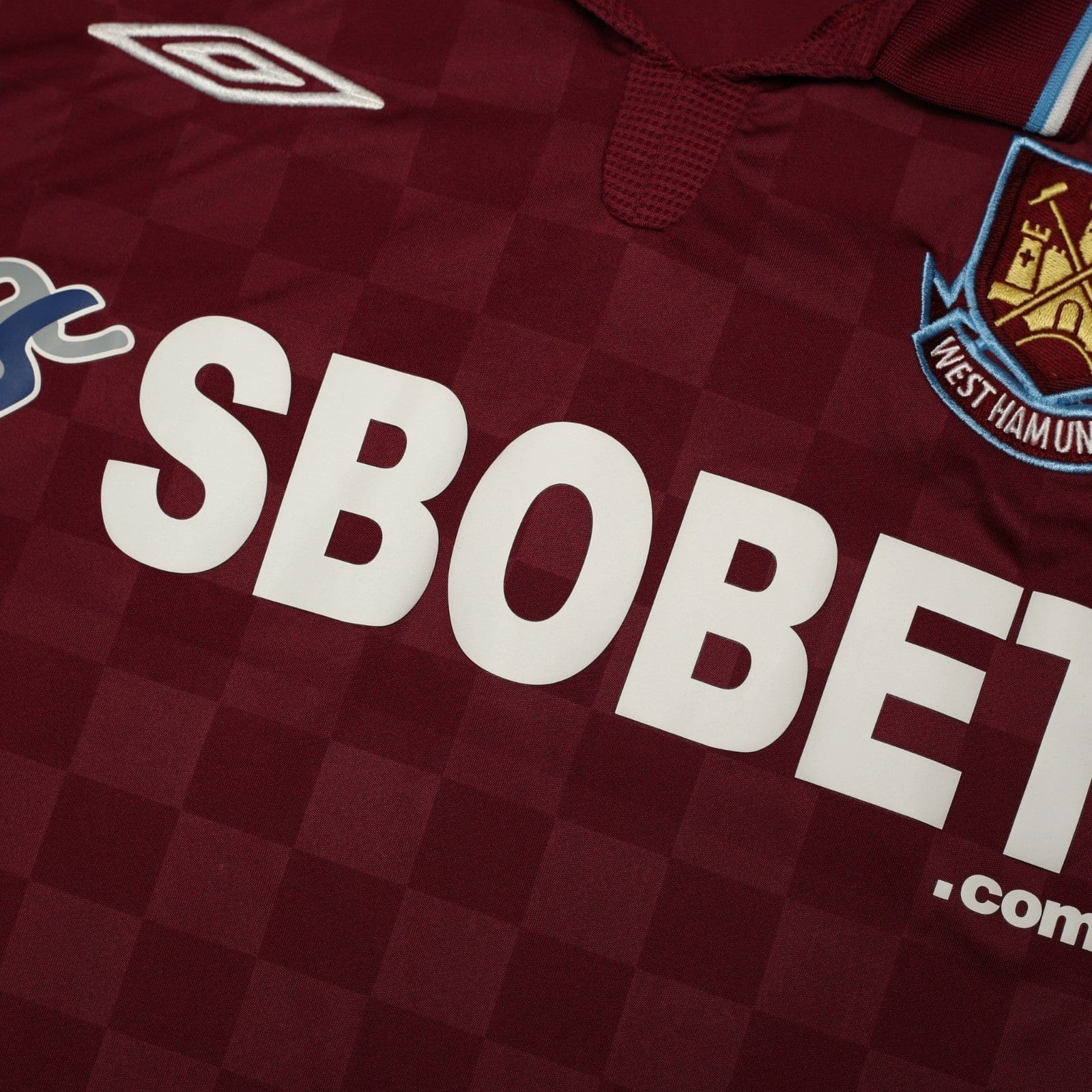 2009/10 Diamanti #32 West Ham Vintage Umbro Home Football Shirt (L)