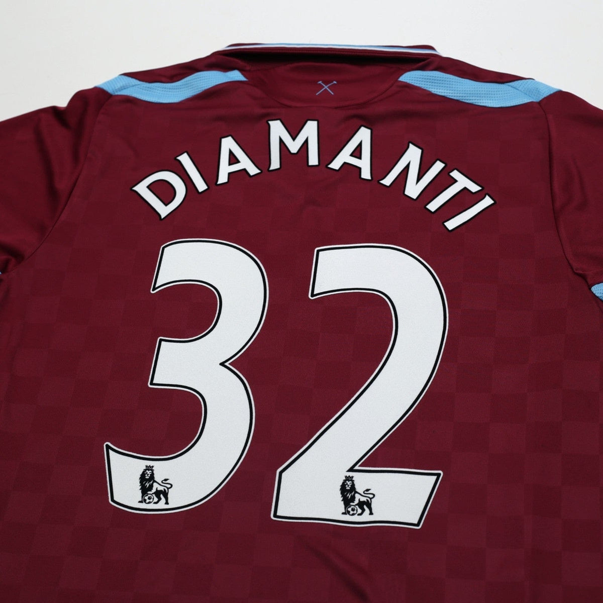 2009/10 Diamanti #32 West Ham Vintage Umbro Home Football Shirt (L)