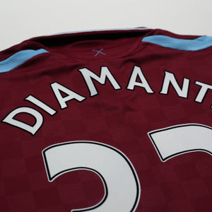 2009/10 Diamanti #32 West Ham Vintage Umbro Home Football Shirt (L)