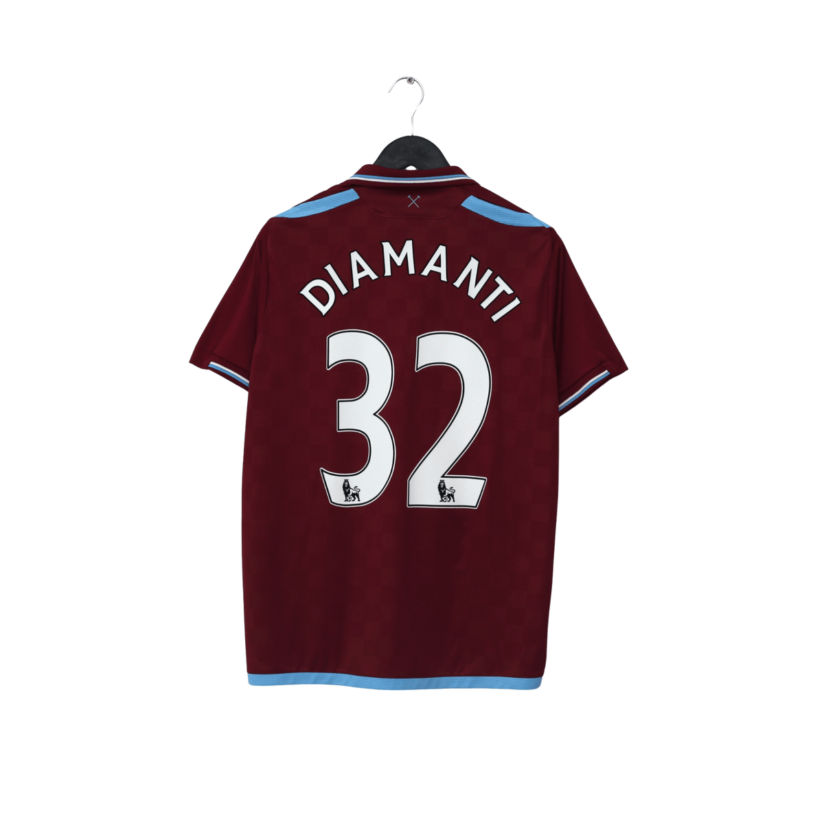 2009/10 Diamanti #32 West Ham Vintage Umbro Home Football Shirt (M)
