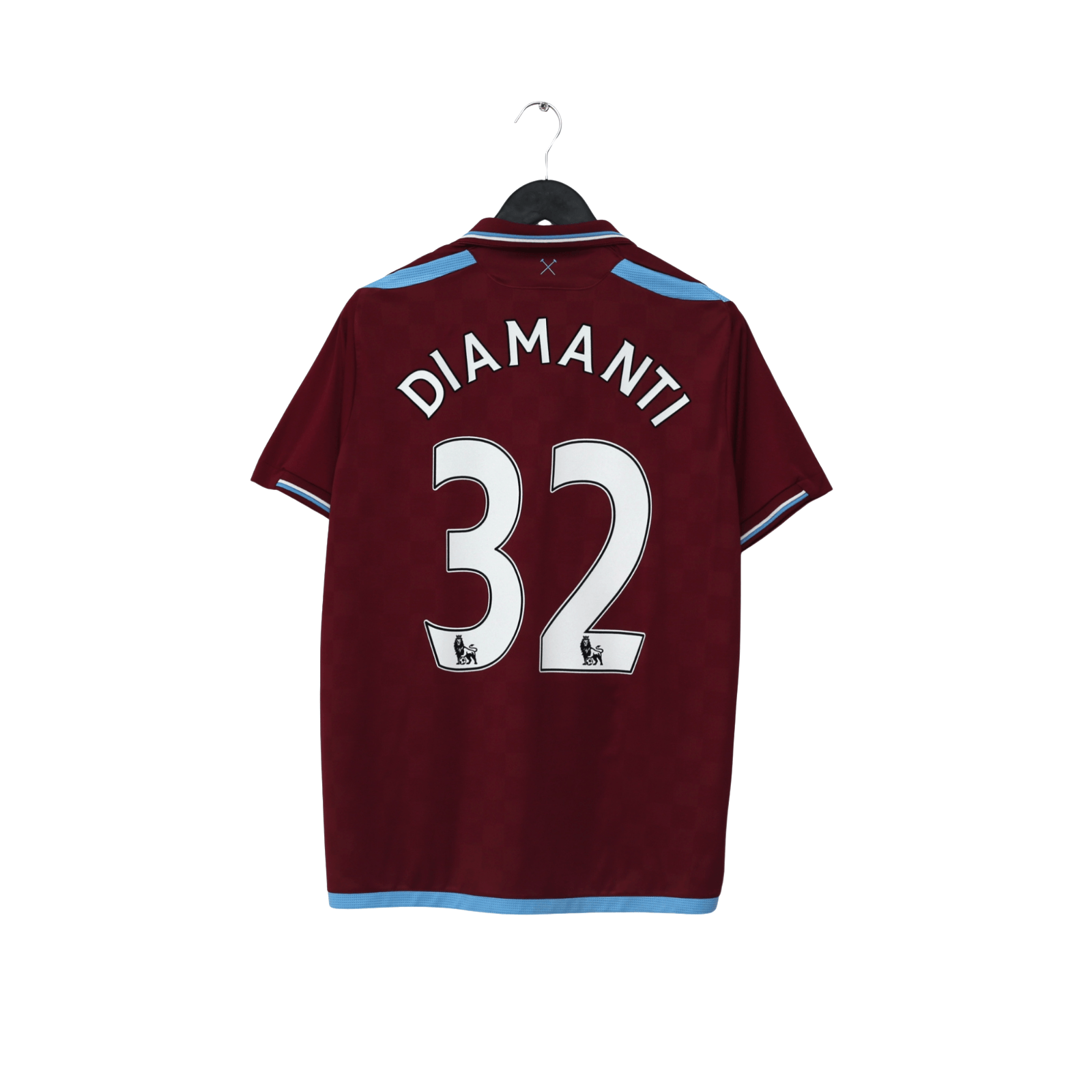 2009/10 Diamanti #32 West Ham Vintage Umbro Home Football Shirt (M)