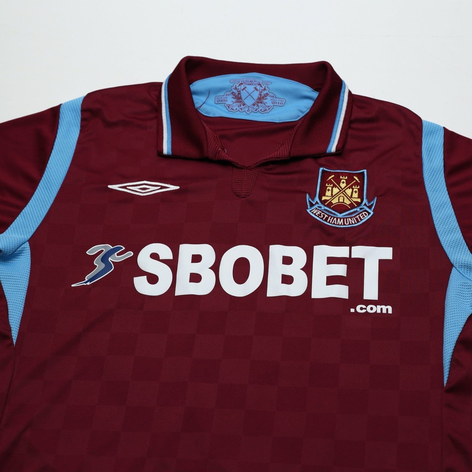2009/10 Diamanti #32 West Ham Vintage Umbro Home Football Shirt (M)