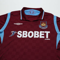 2009/10 Diamanti #32 West Ham Vintage Umbro Home Football Shirt (M)