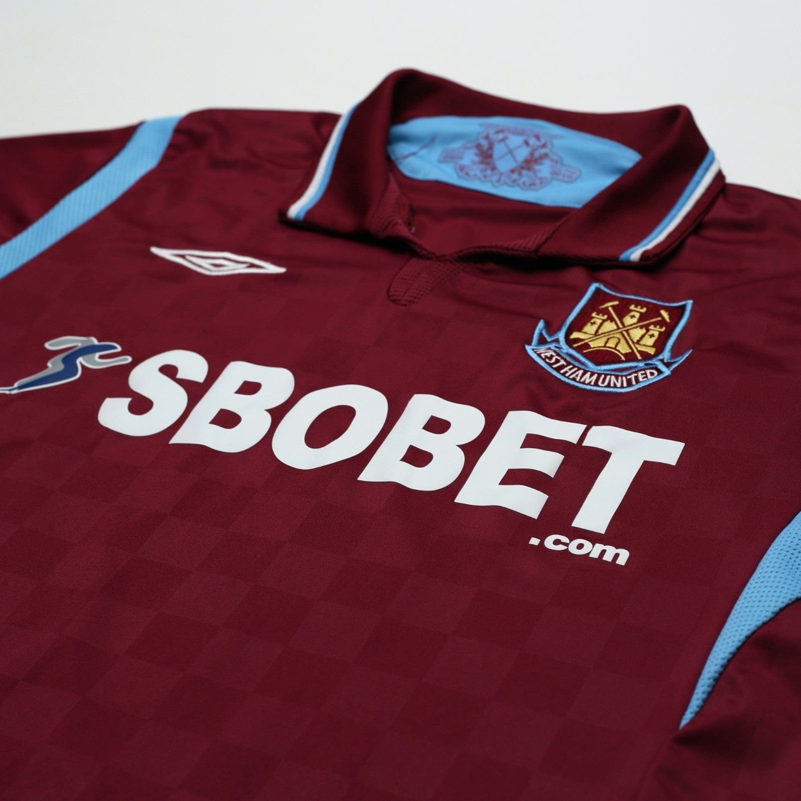 2009/10 Diamanti #32 West Ham Vintage Umbro Home Football Shirt (M)