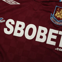 2009/10 Diamanti #32 West Ham Vintage Umbro Home Football Shirt (M)