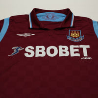 2009/10 Diamanti #32 West Ham Vintage Umbro Home Football Shirt (M)