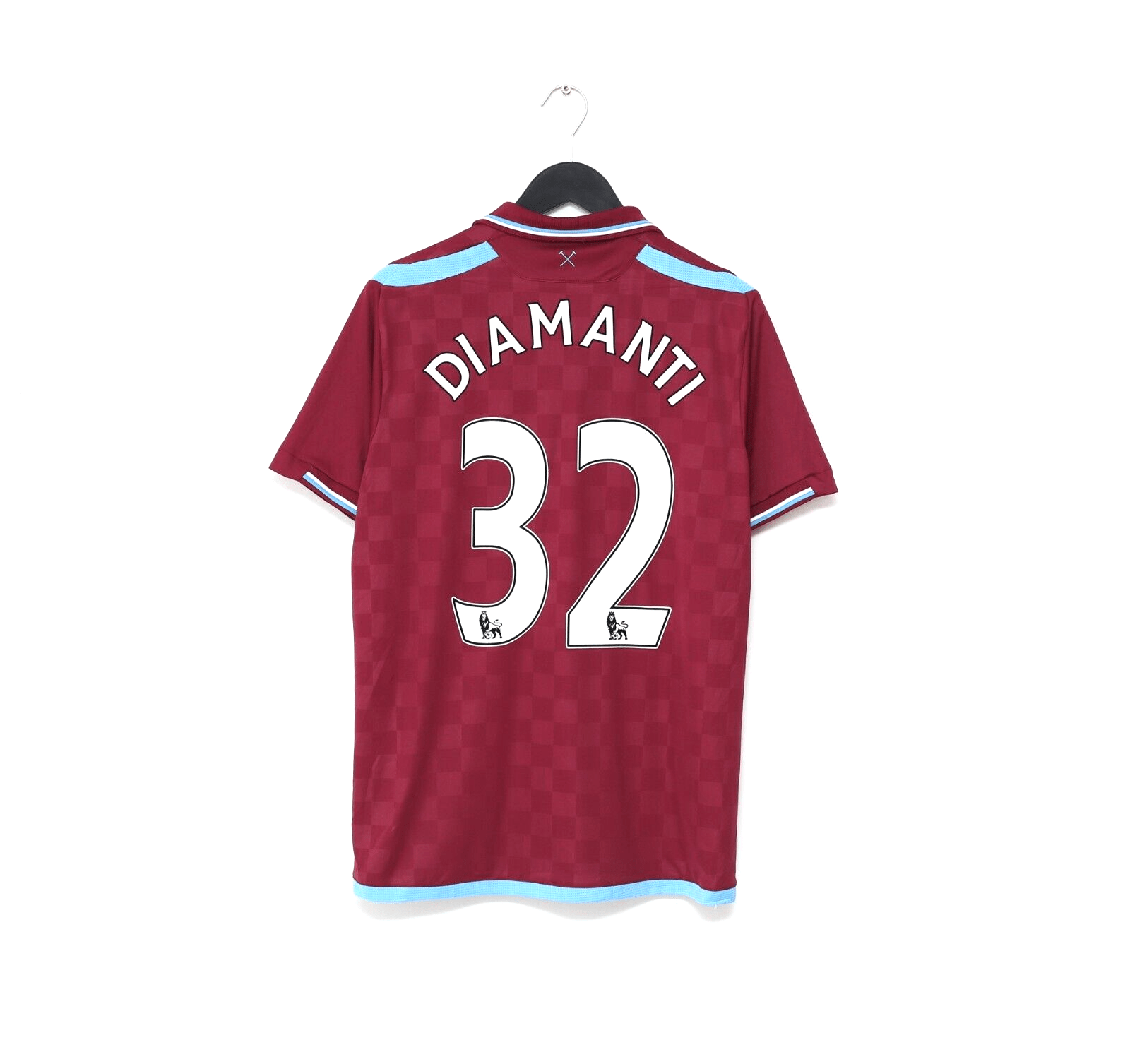 2009/10 DIAMANTI #32 West Ham Vintage Umbro Home Football Shirt (M)