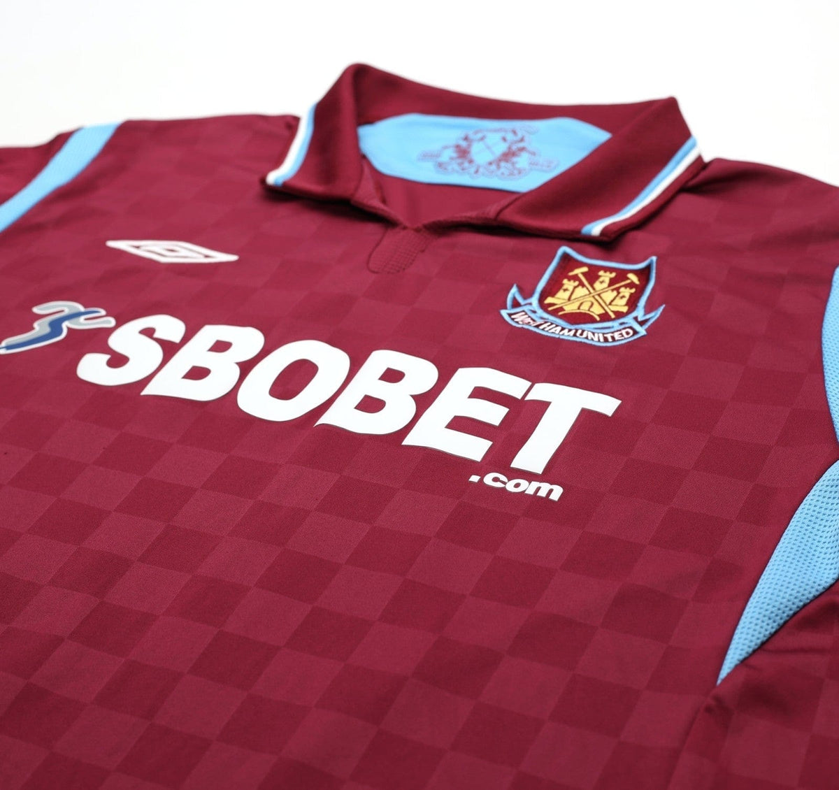 2009/10 DIAMANTI #32 West Ham Vintage Umbro Home Football Shirt (XL)