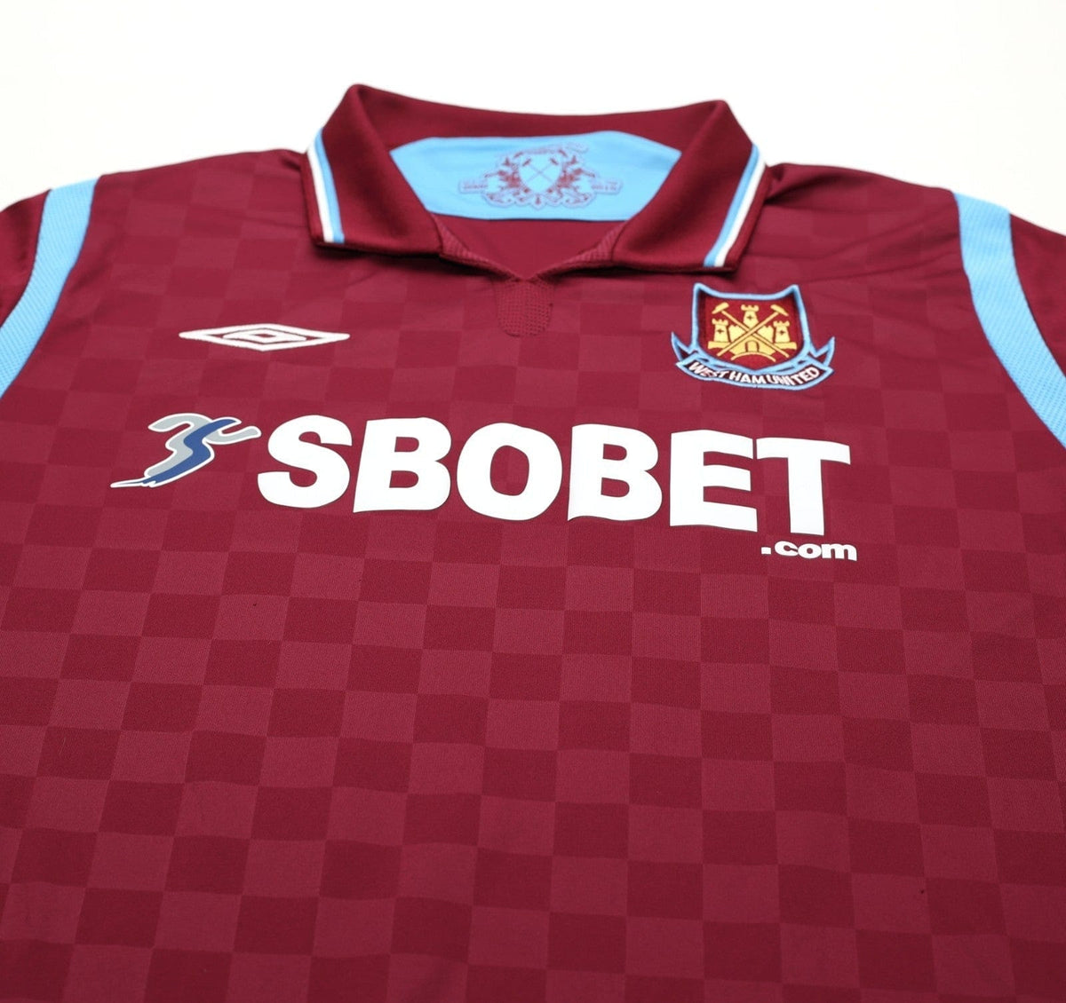 2009/10 DIAMANTI #32 West Ham Vintage Umbro Home Football Shirt (XL)