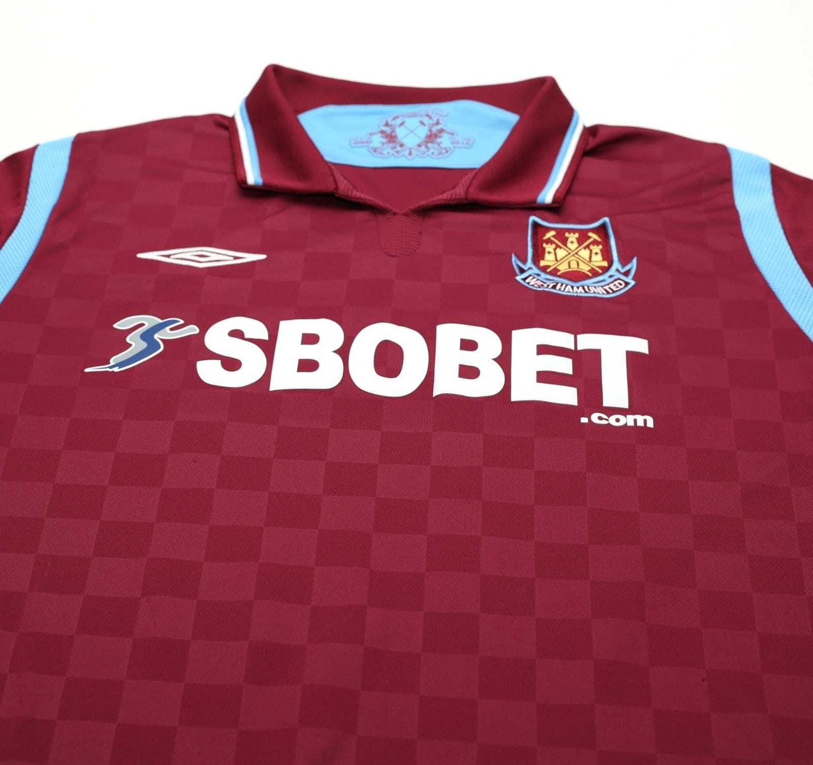 2009/10 DIAMANTI #32 West Ham Vintage Umbro Home Football Shirt (XL)