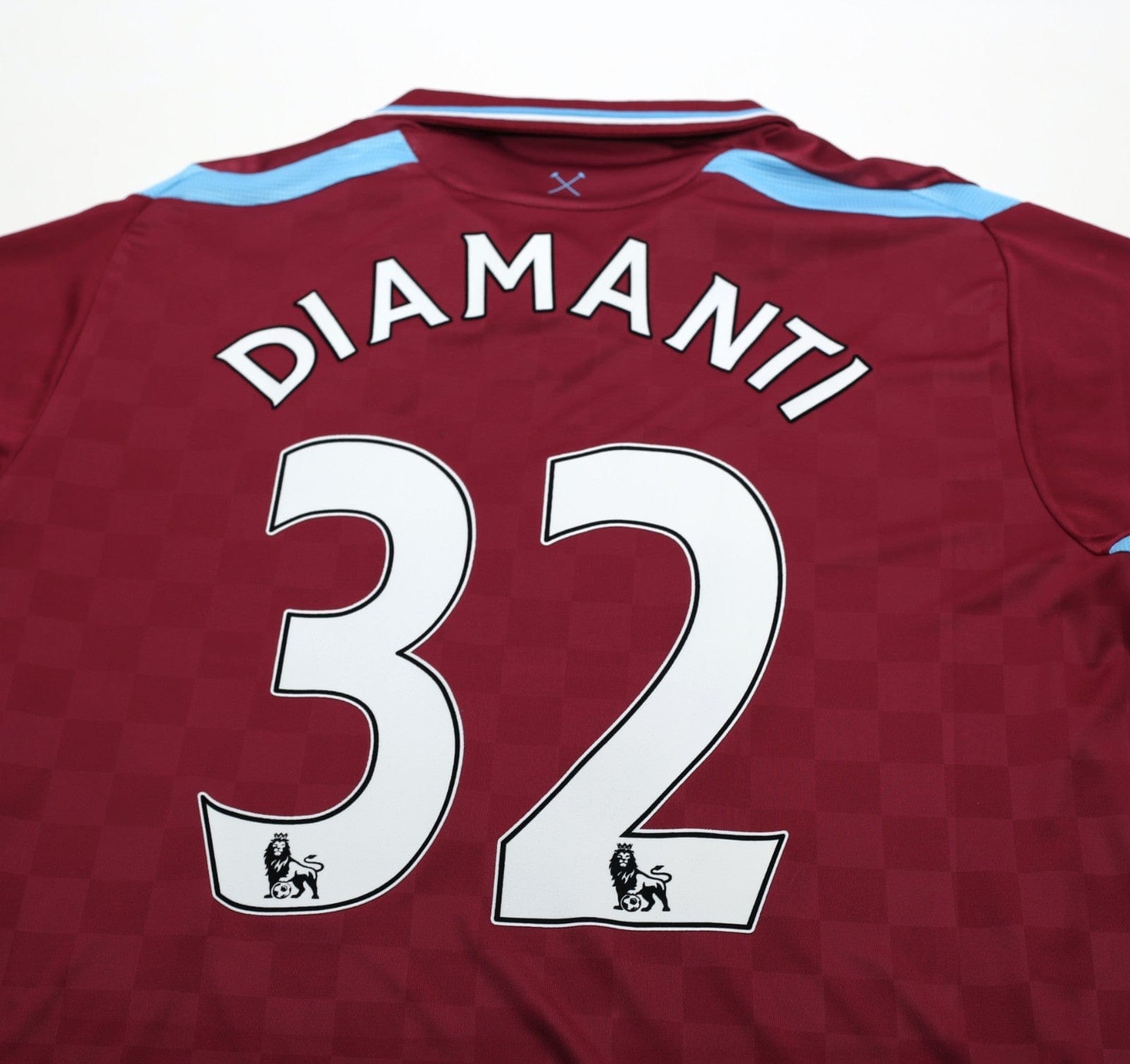 2009/10 DIAMANTI #32 West Ham Vintage Umbro Home Football Shirt (XL)