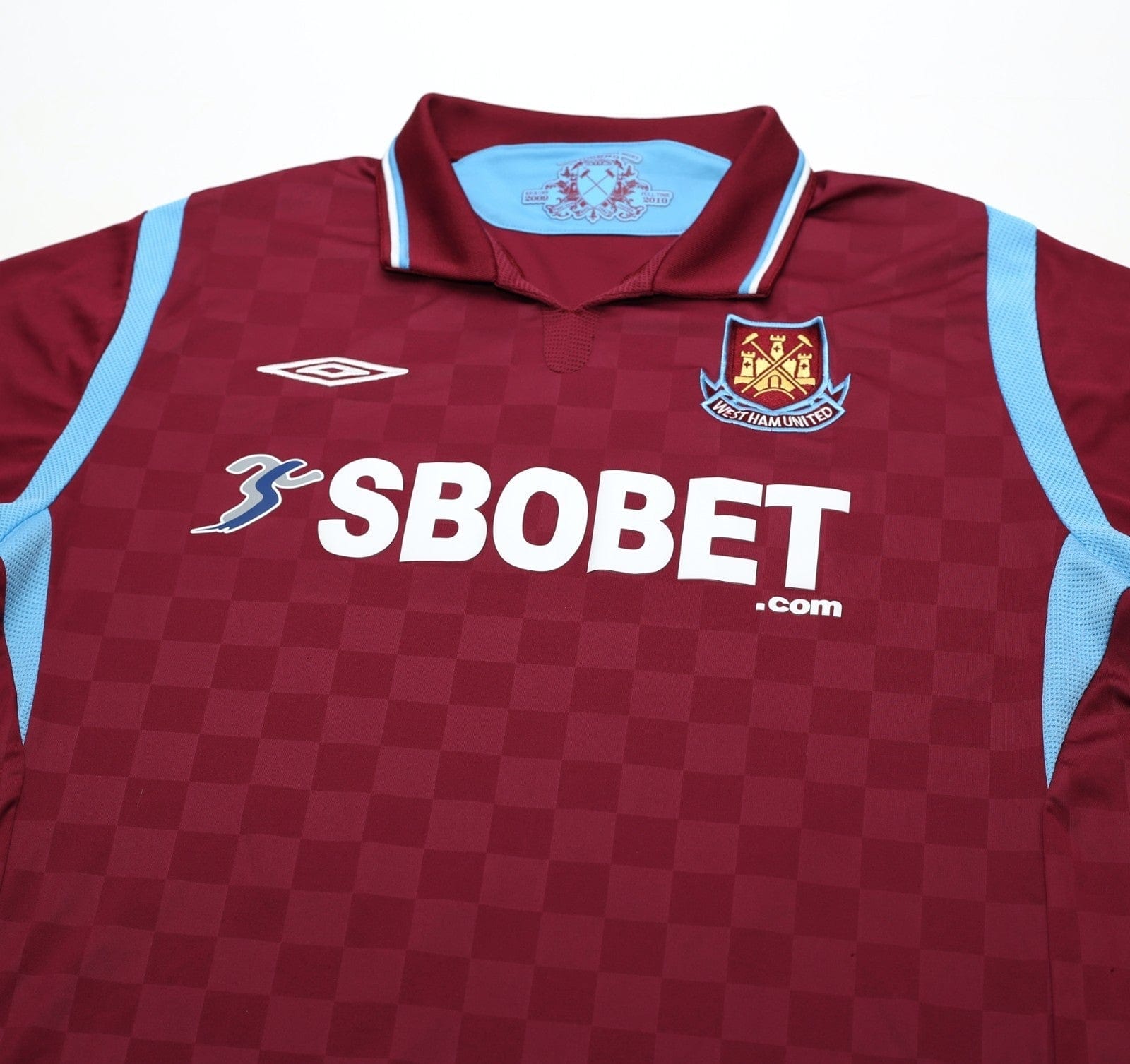 2009/10 DIAMANTI #32 West Ham Vintage Umbro Home Football Shirt (XL)