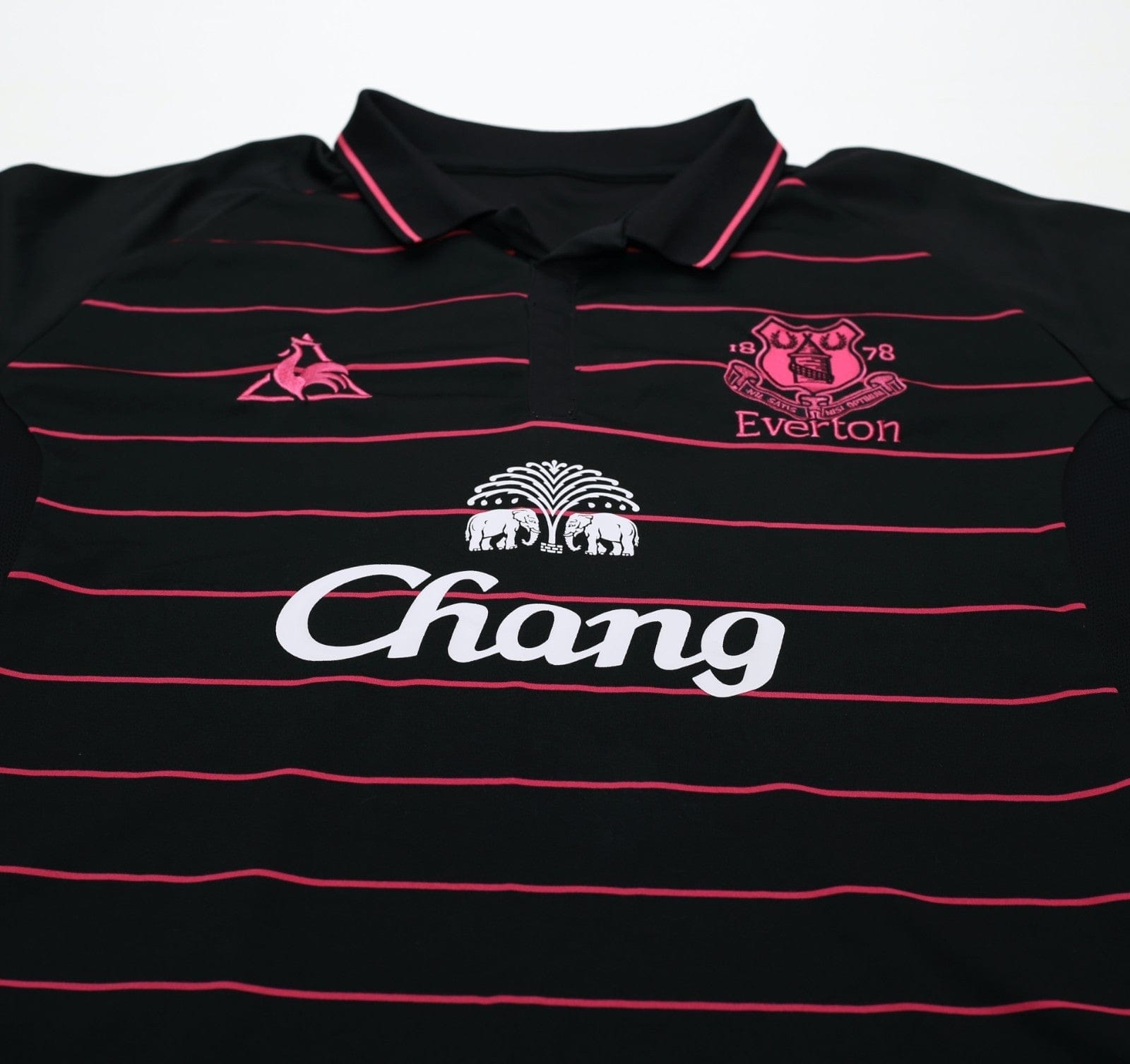 2009/10 DONOVAN #9 Everton Vintage le coq sportif LS Away Football Shirt (L)