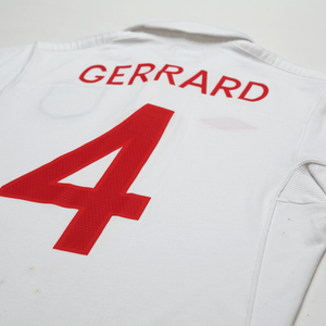 2009/10 Gerrard #4 England Vintage Umbro Home Football Shirt (S) WC 2010 (38)